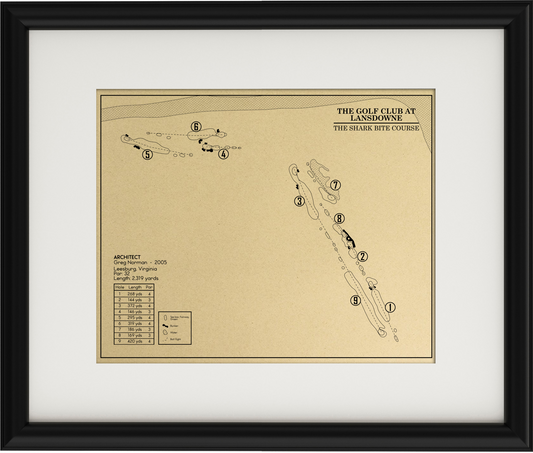 The Golf Club at Lansdowne - The Shark Bite Course Outline (Print)