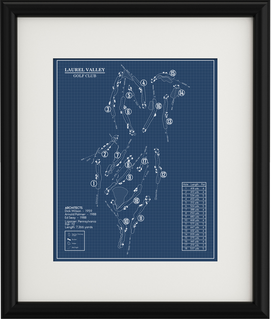 Laurel Valley Golf Club Blueprint (Print)