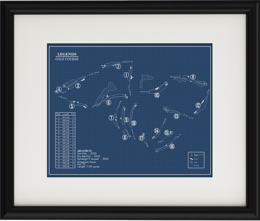 Legends Golf Course Blueprint (Print)