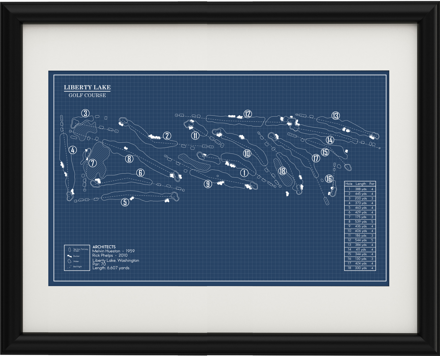 Liberty Lake Golf Course Blueprint (Print) – GolfBlueprints