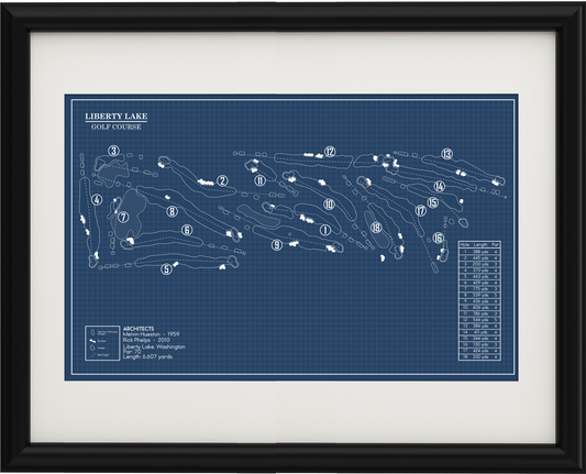 Liberty Lake Golf Course Blueprint (Print)