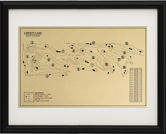 Liberty Lake Golf Course Outline (Print)