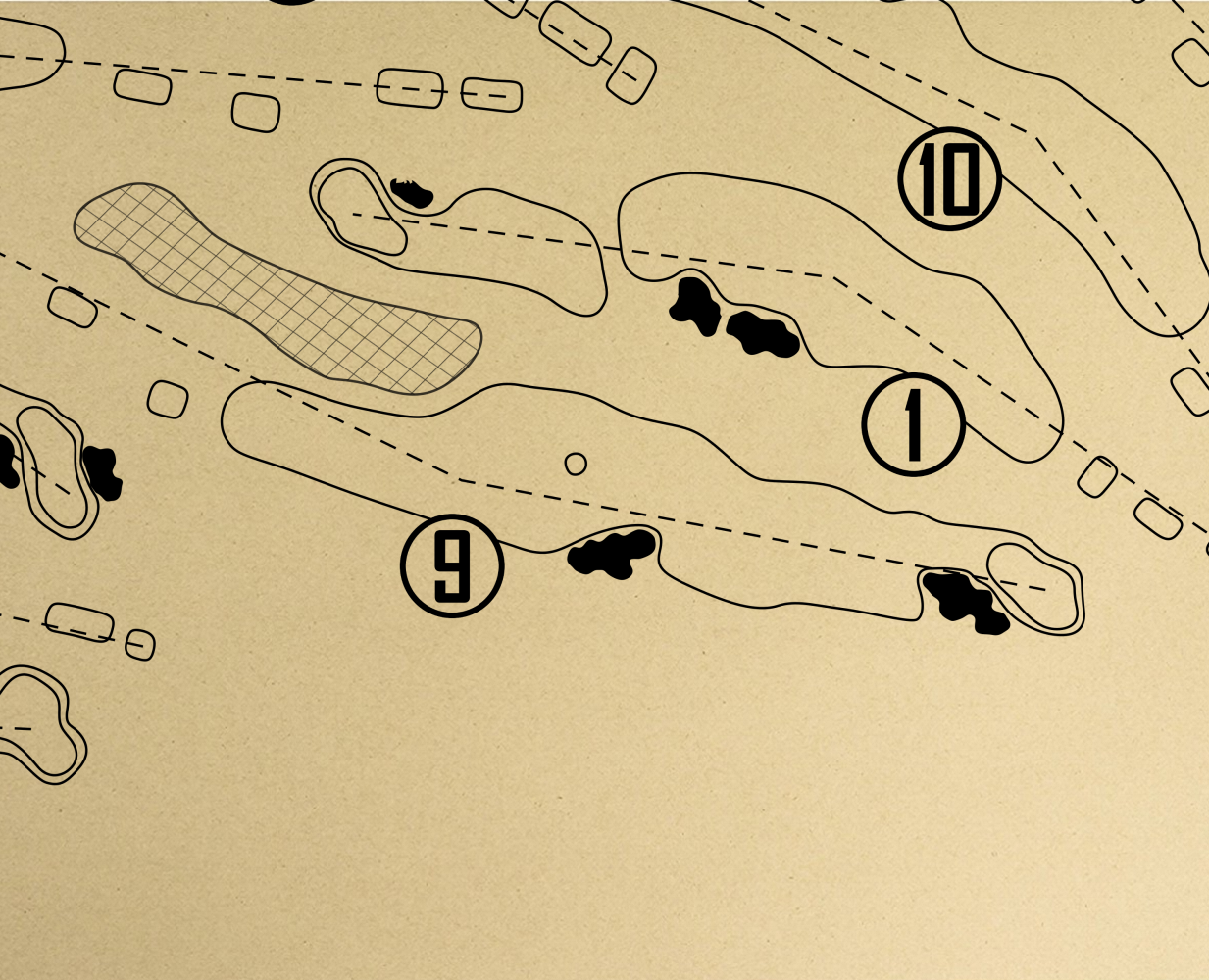 Liberty Lake Golf Course Outline (Print)