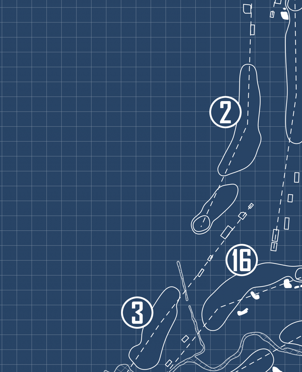 Linville Golf Club Blueprint (Print)