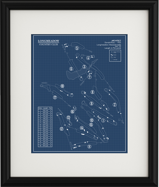 Longmeadow Country Club Blueprint (Print)