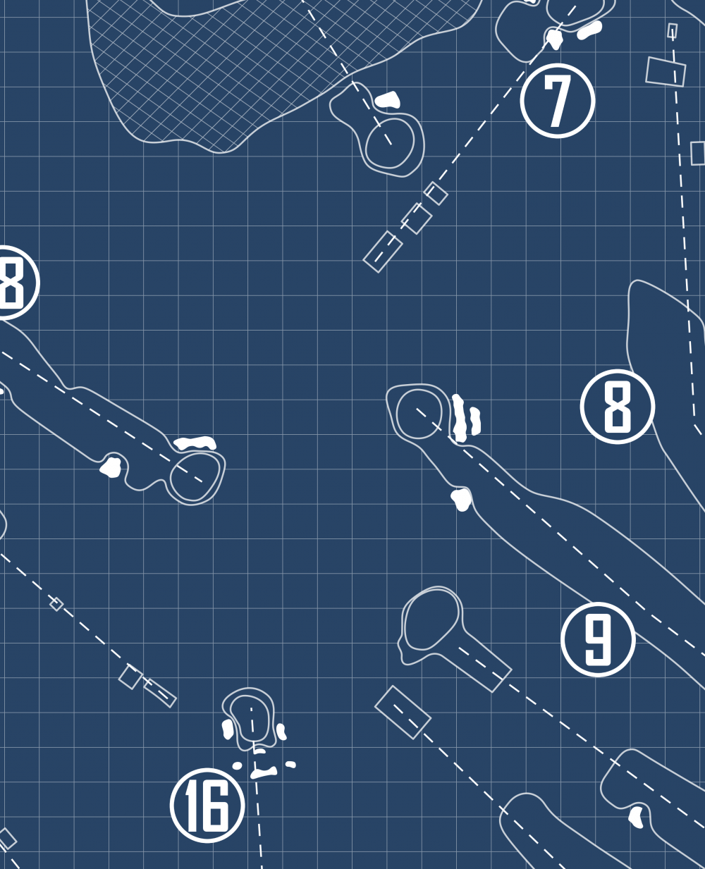 Longmeadow Country Club Blueprint (Print)