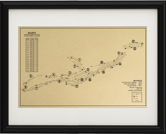 Marin Country Club Outline (Print)