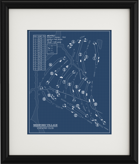 Medford Village Country Club Blueprint (Print)