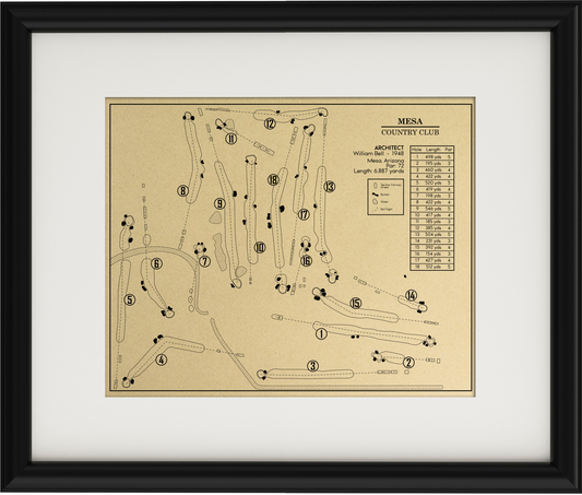 Mesa Country Club Outline (Print)