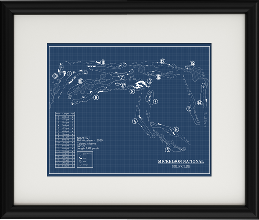 Mickelson National Golf Club Blueprint (Print)