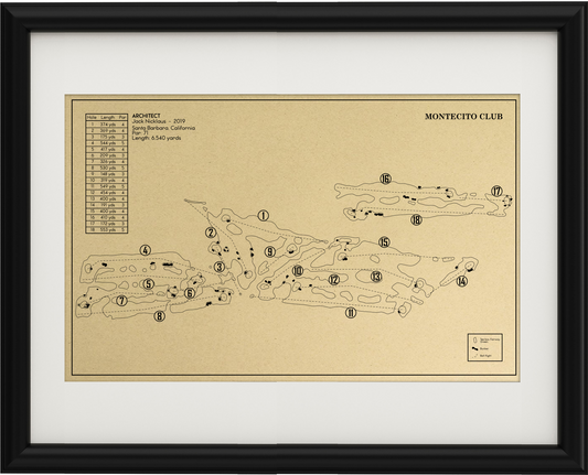 The Montecito Club Outline (Print)