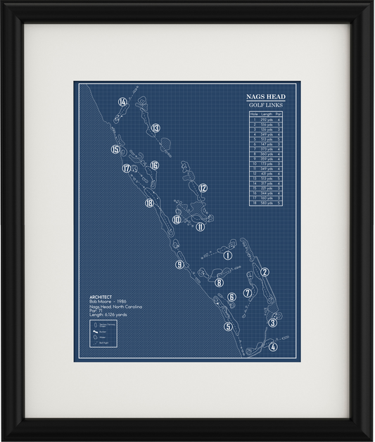 Nags Head Golf Links Blueprint (Print)