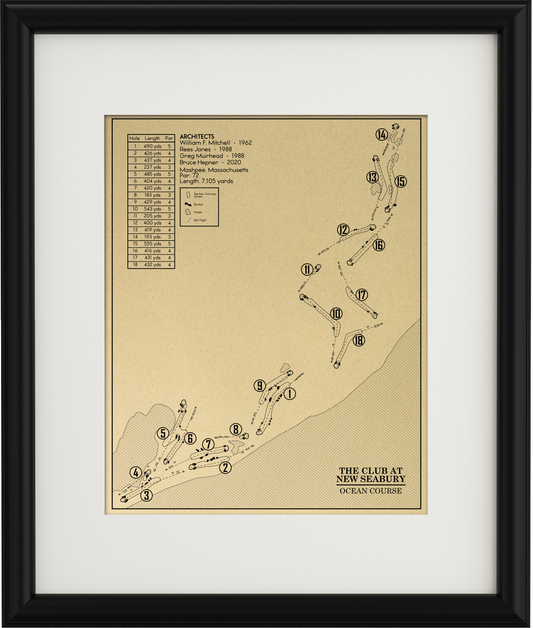 The Club at New Seabury Ocean Course Outline (Print)