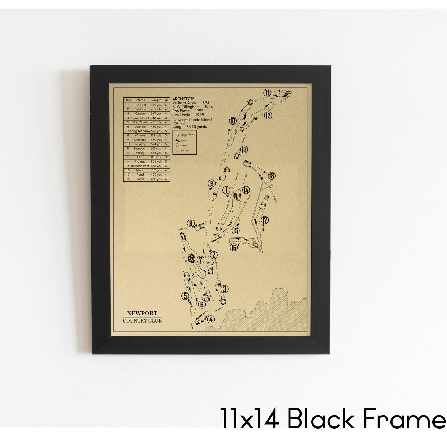 Newport Country Club Outline (Print)