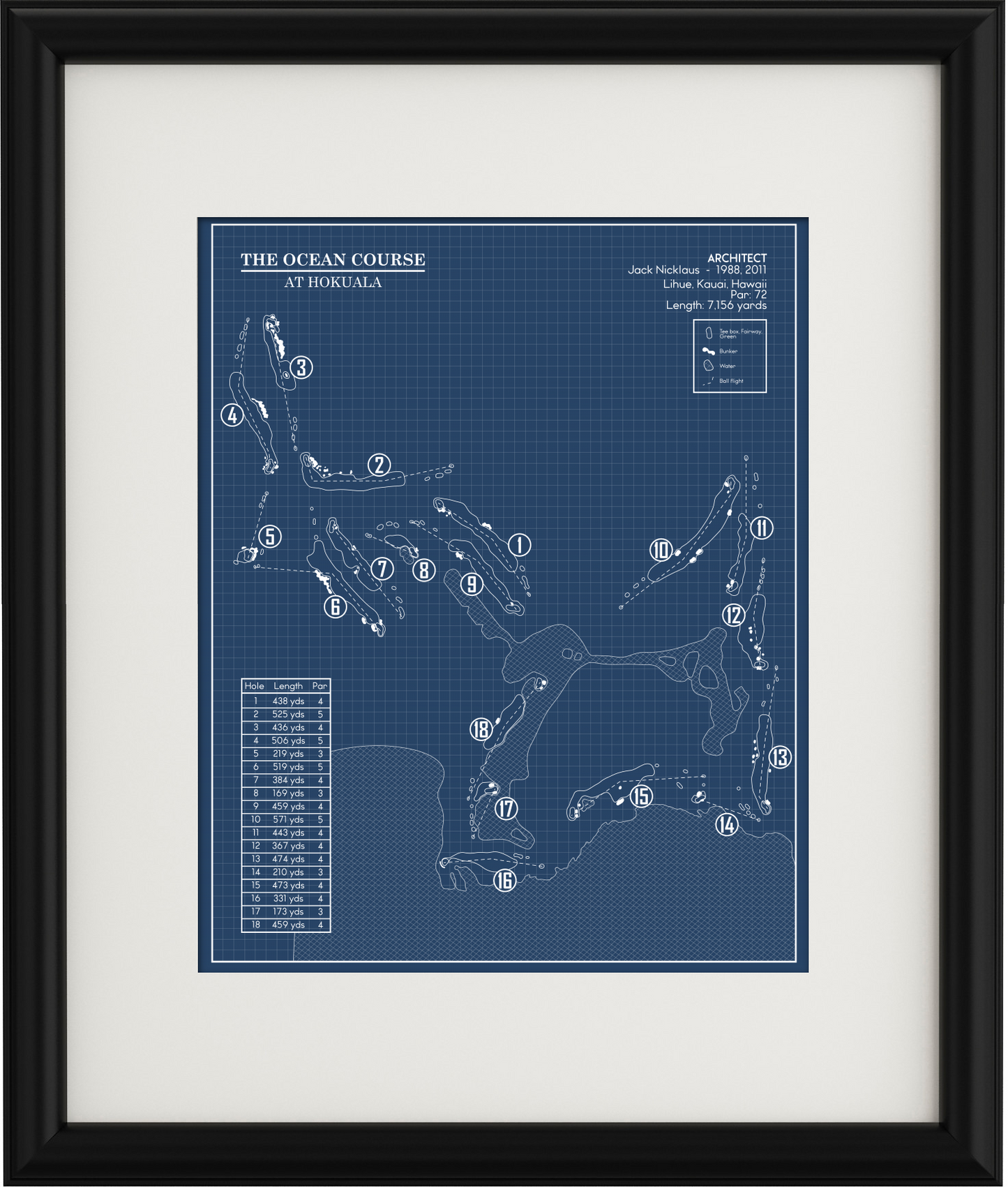 The Ocean Course at Hokuala Blueprint (Print)