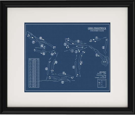 Ohio Prestwick Country Club Blueprint (Print)