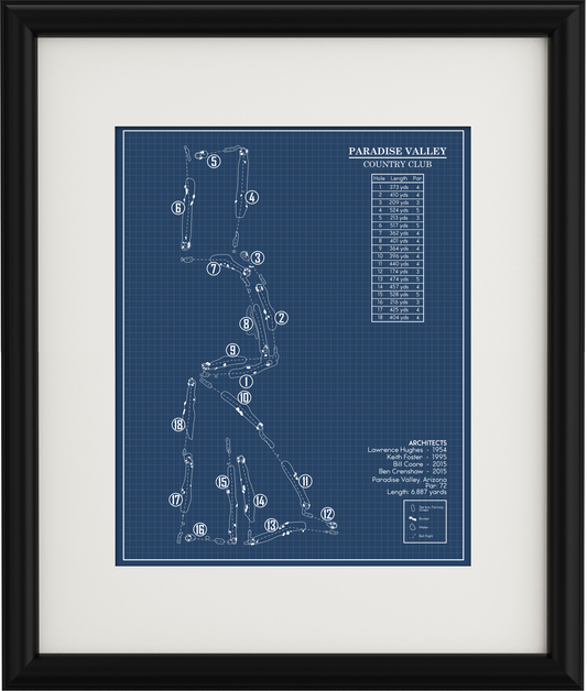 Paradise Valley Country Club Blueprint (Print)