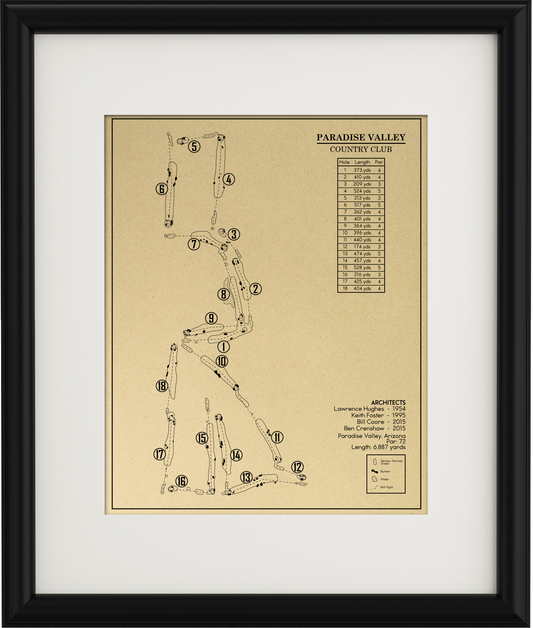 Paradise Valley Country Club Outline (Print)