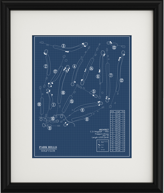 Park Hills Golf Club Blueprint (Print)