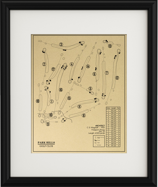 Park Hills Golf Club Outline (Print)