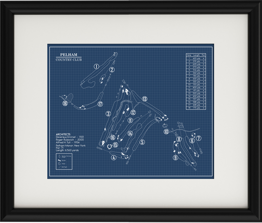 Pelham Country Club Blueprint (Print)