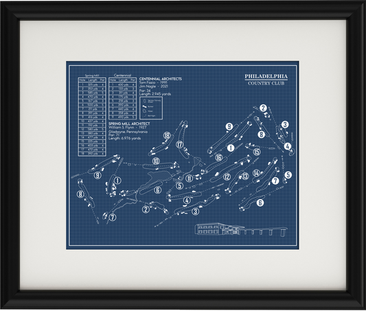 Philadelphia Country Club Blueprint (Print)