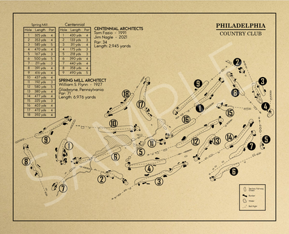 Philadelphia Country Club Outline (Print)