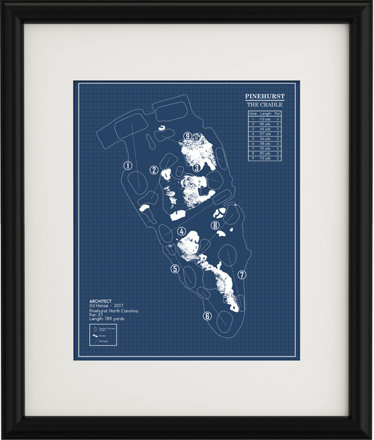 Pinehurst "The Cradle" Golf Course Blueprint (Print)