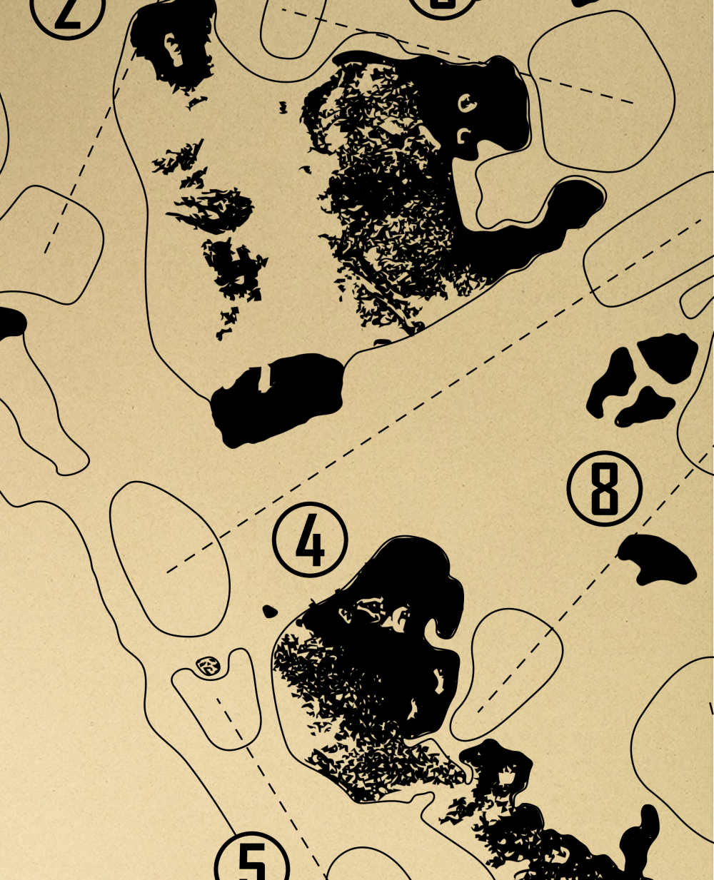 Pinehurst "The Cradle" Golf Course Outline (Print)