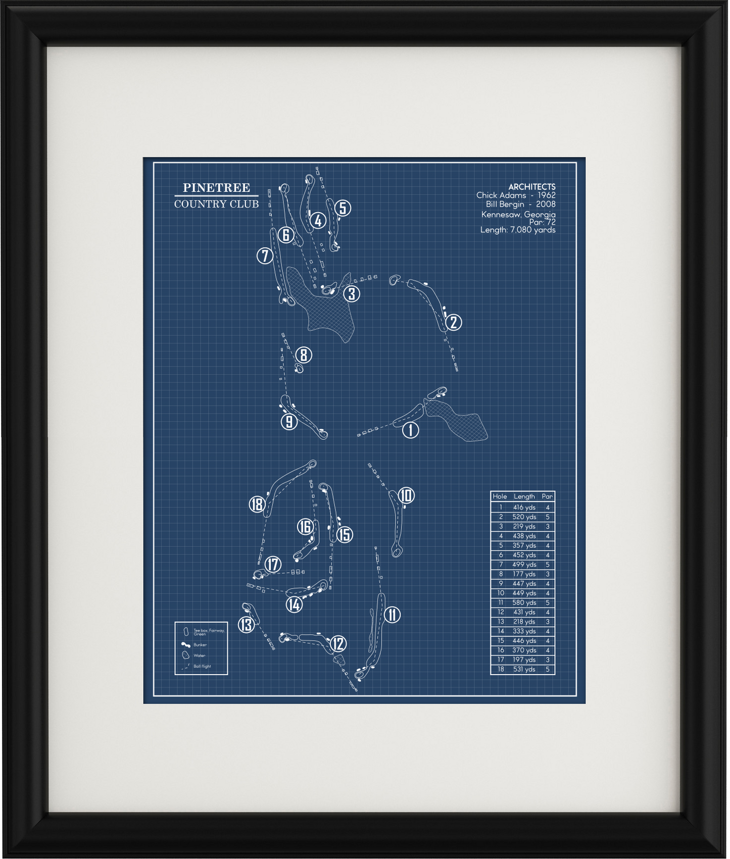 Pinetree Country Club Blueprint (Print)