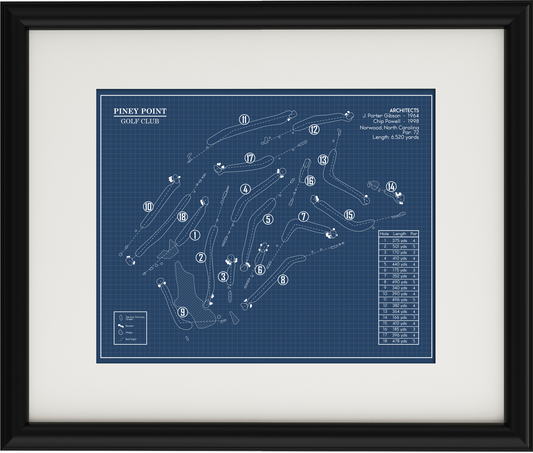 Piney Point Golf Club Blueprint (Print)