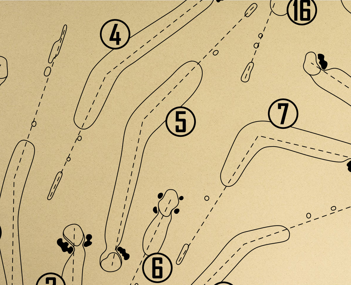Piney Point Golf Club Outline (Print)