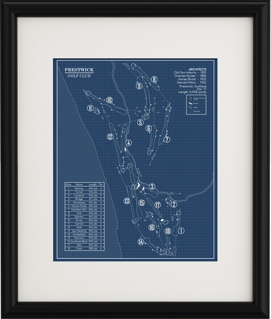 Prestwick Golf Club Blueprint (Print)