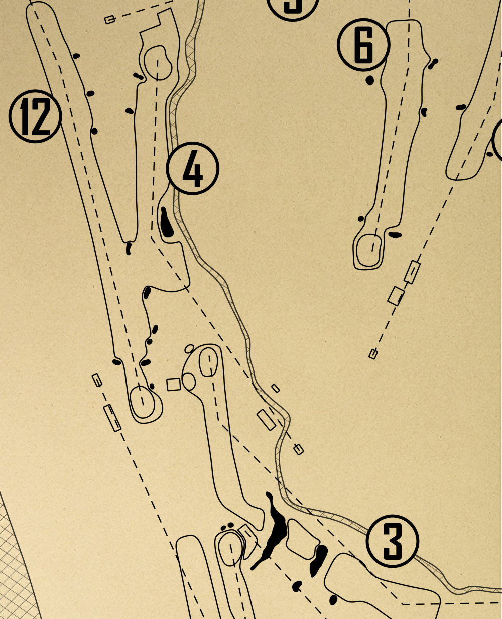 Prestwick Golf Club Outline (Print)