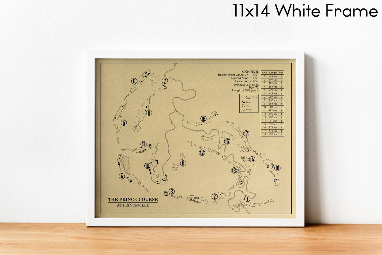 The Prince Course at Princeville Outline (Print)