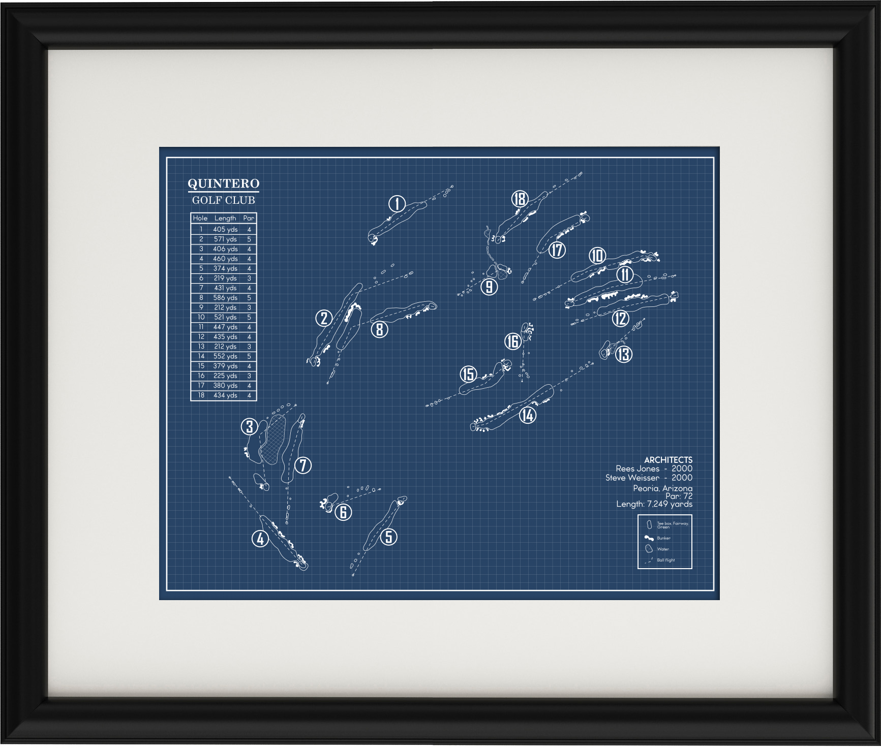 Blue Rant Frame Quintero Golf Club Blueprint (Print) – GolfBlueprints