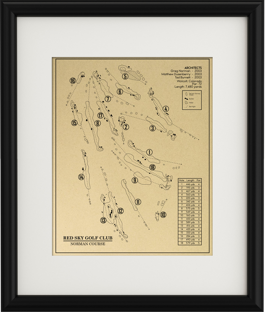 Red Sky Golf Club Norman Course Outline (Print)