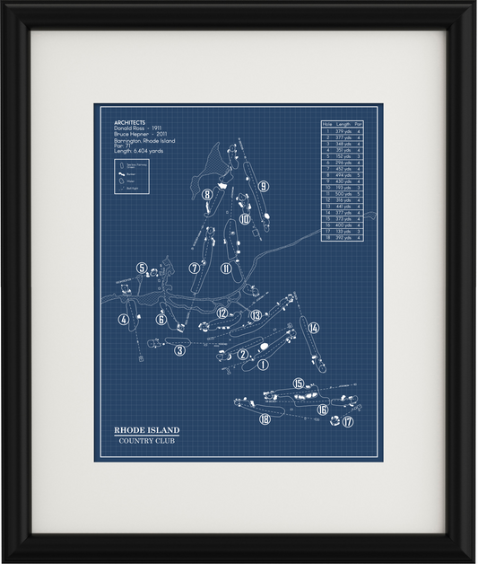 Rhode Island Country Club Blueprint (Print)