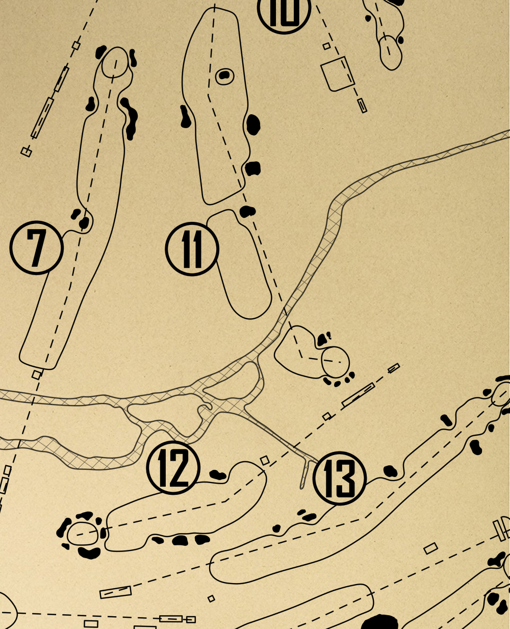 Rhode Island Country Club Outline (Print)