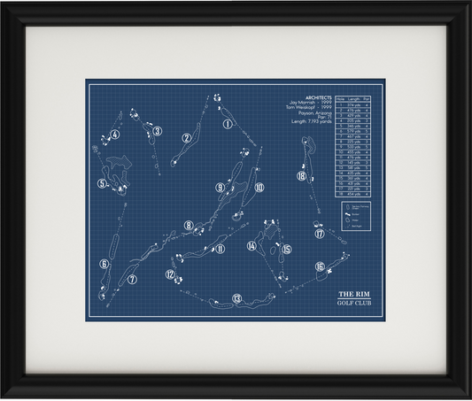 The Rim Golf Club Blueprint (Print)