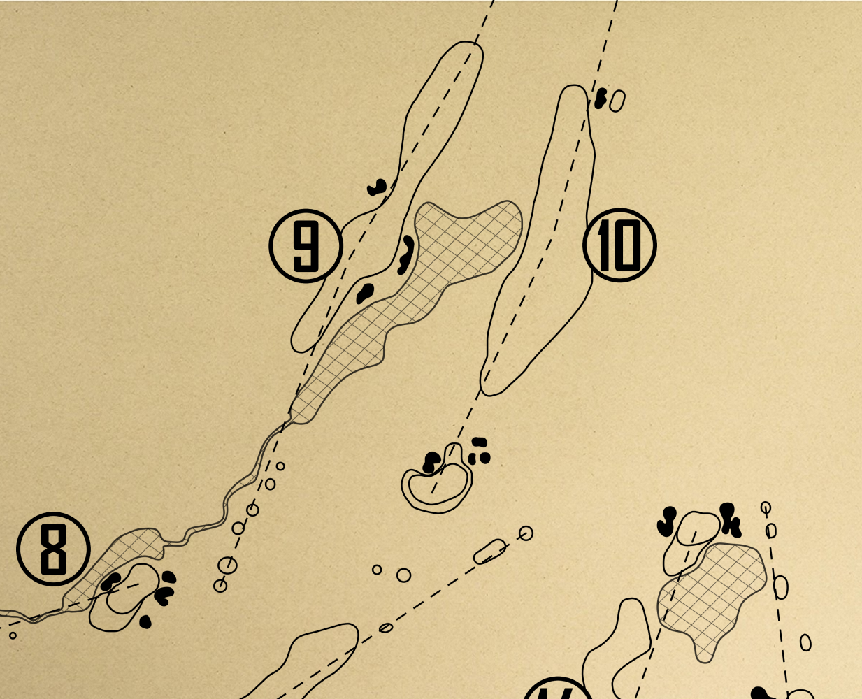 The Rim Golf Club Outline (Print)