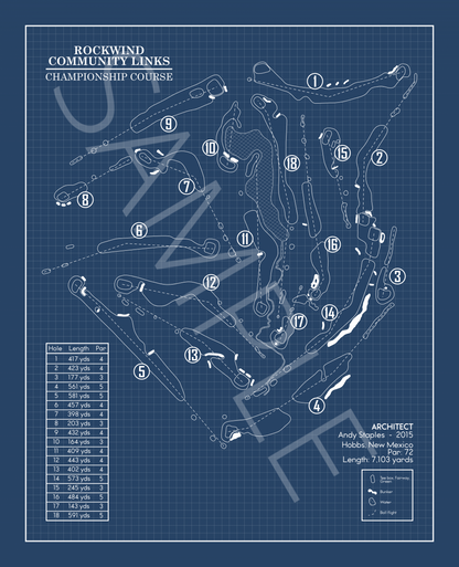 Rockwind Community Links - Championship Course Blueprint (Print)