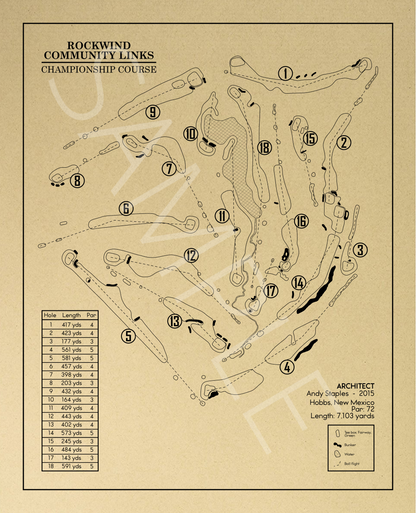 Rockwind Community Links - Championship Course Outline (Print)