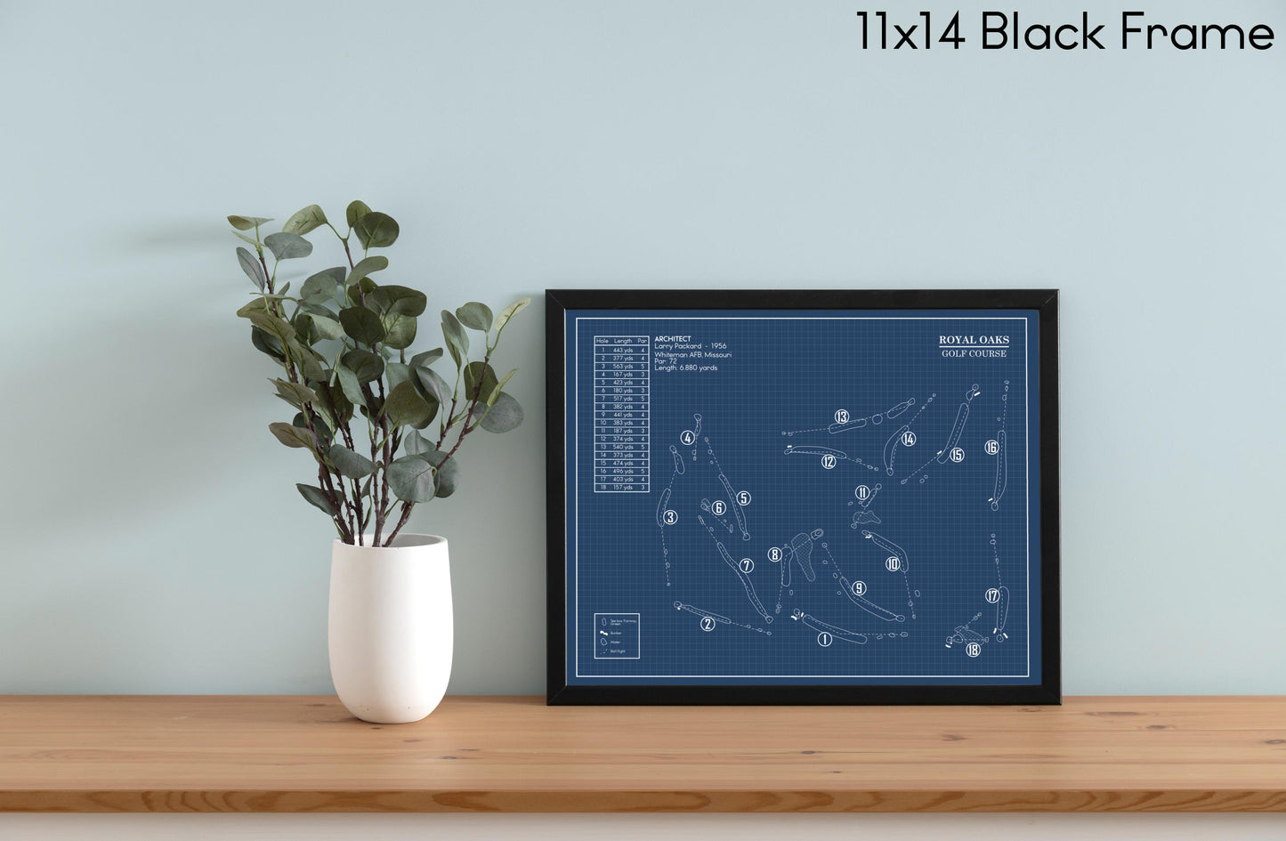 Royal Oaks Golf Course Blueprint (Print)