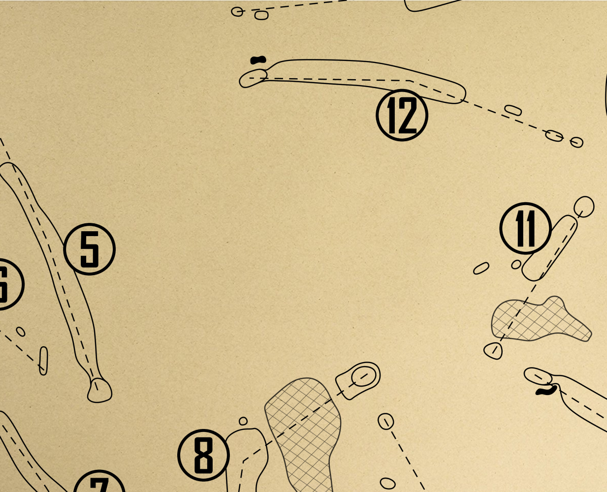 Royal Oaks Golf Course Outline (Print)