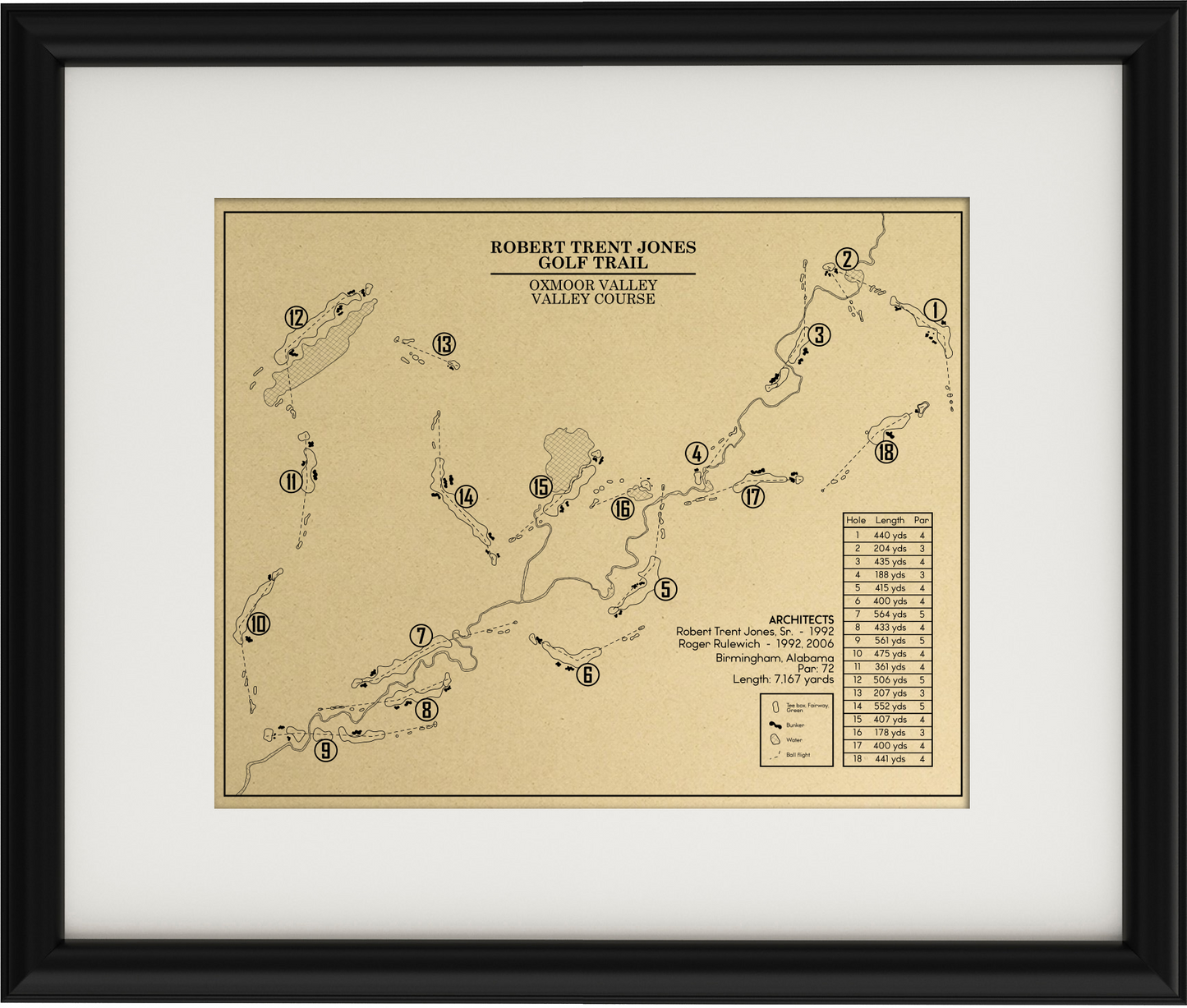 RTJ Golf Trail Oxmoor Valley Valley Course Outline (Print)