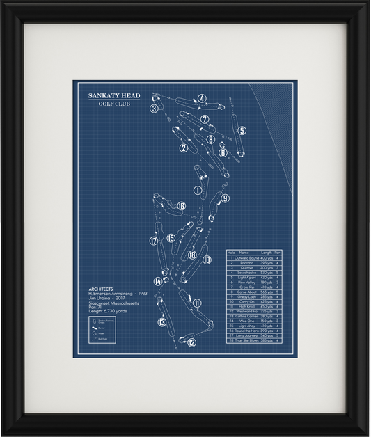 Sankaty Head Golf Club Blueprint (Print)