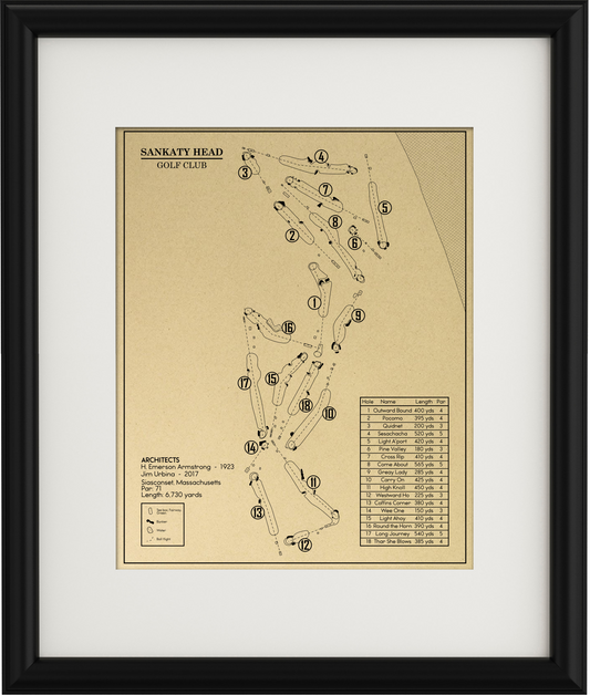 Sankaty Head Golf Club Outline (Print)