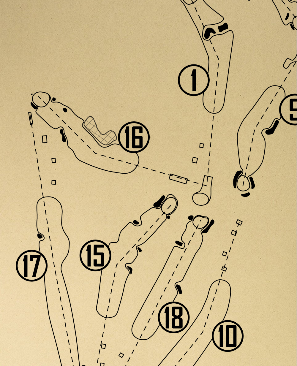Sankaty Head Golf Club Outline (Print)
