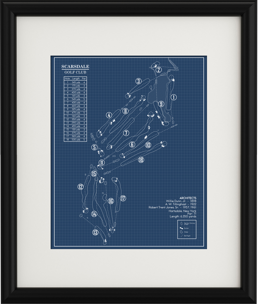 Scarsdale Golf Club Blueprint (Print)